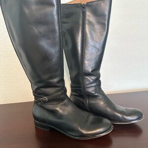 Cost Como Black Leather Boots